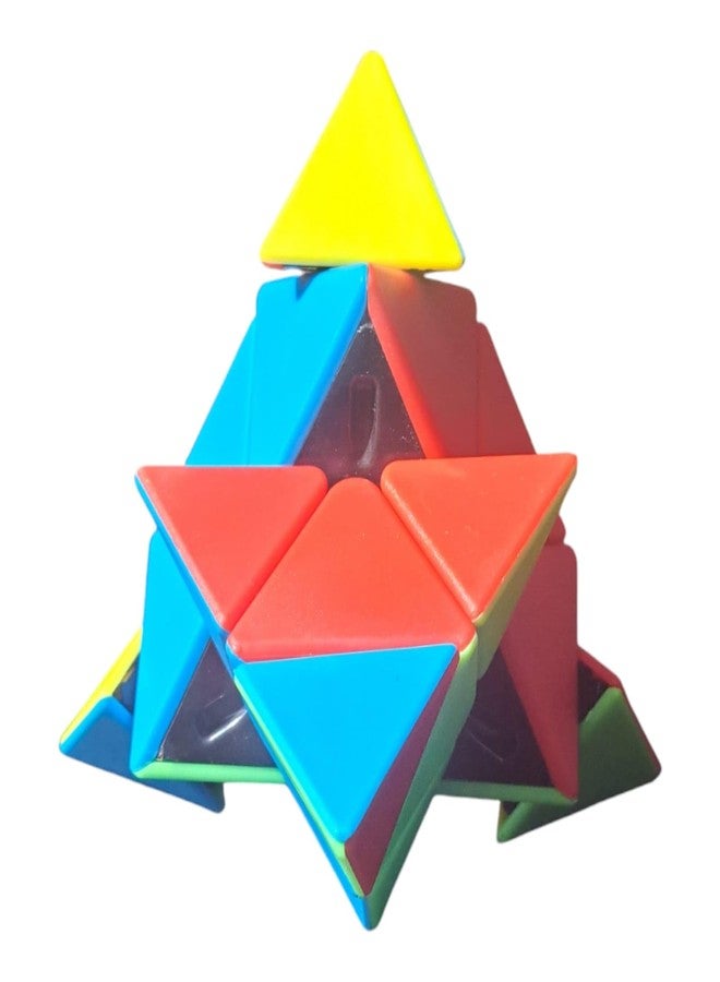 JNiL Kid Qiyi Pyramid Stickerless Magic Cube Mofangge Qiming Pyramid Stickerless Speed Cube - Image 1